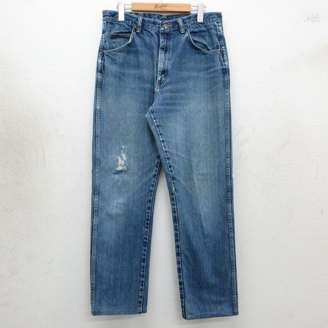 ラングラー 00s ジーンズ ヒゲ ネイビー 実寸W32 | 古着