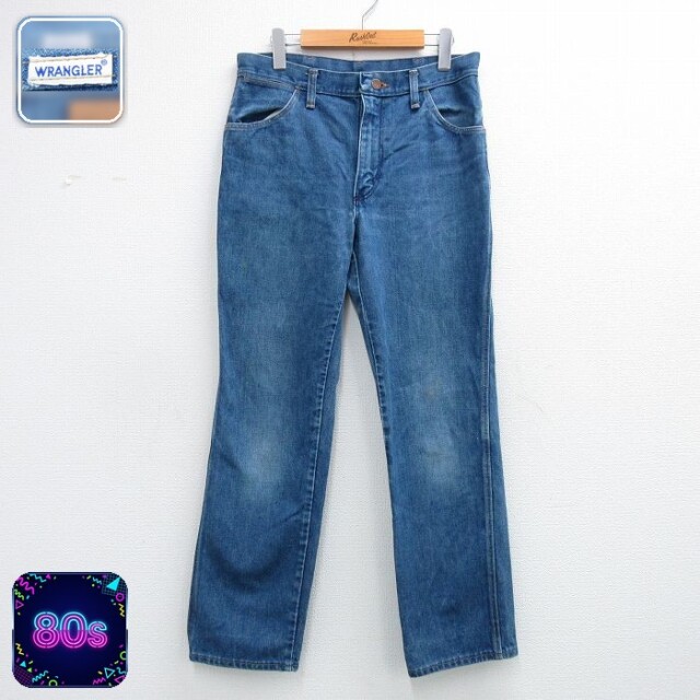 【20%OFF】ラングラー 80s ジーンズ フレア ネイビー 実寸W32 | 古着