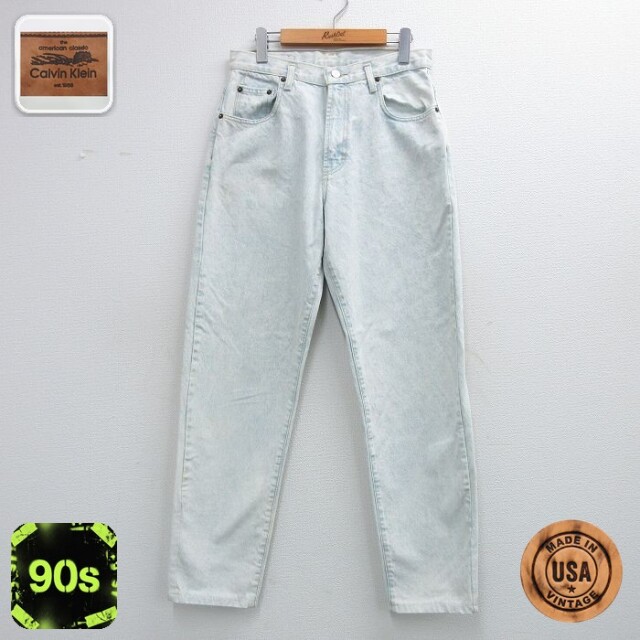 【20%OFF】カルバンクライン 90s ジーンズ テーパード ネイビー 実寸W30 | 古着