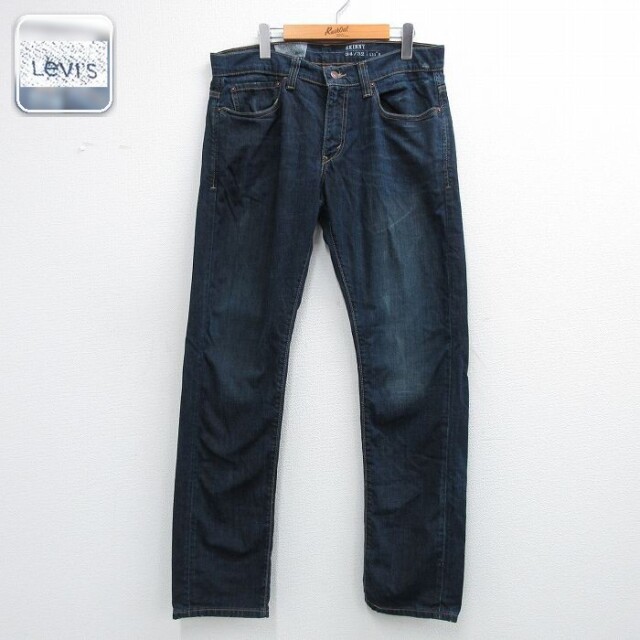 リーバイス511 ジーンズ ヒゲ ネイビー 実寸W35 | 古着