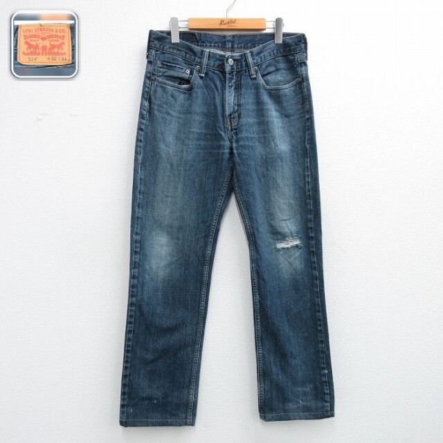 古着通販 W31☆古着 リーバイス Levis 514 ジーンズ メンズ ヒゲ