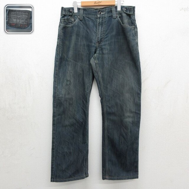 リーバイス514 ジーンズ ヒゲ ネイビー 実寸W36 | 古着