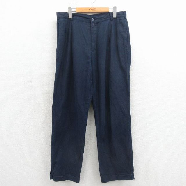 ランズエンド 00s パンツ ネイビー W34 | 古着