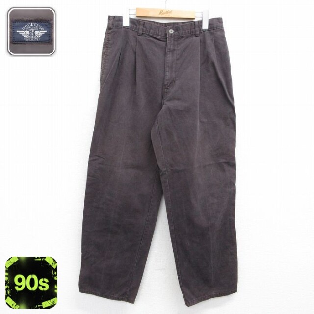 【20%OFF】ドッカーズ 90s パンツ ブラウン 実寸W32 | 古着