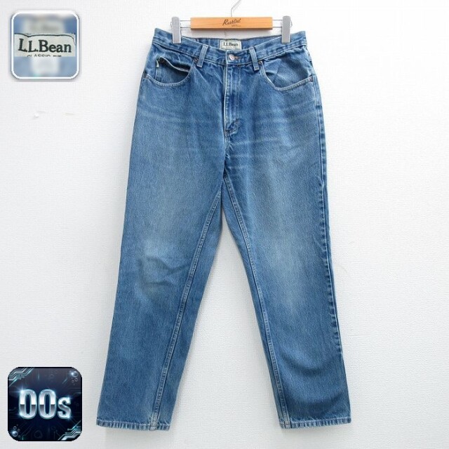 【20%OFF】エルエルビーン 00s ジーンズ ヒゲ ブルー 実寸W29 | 古着