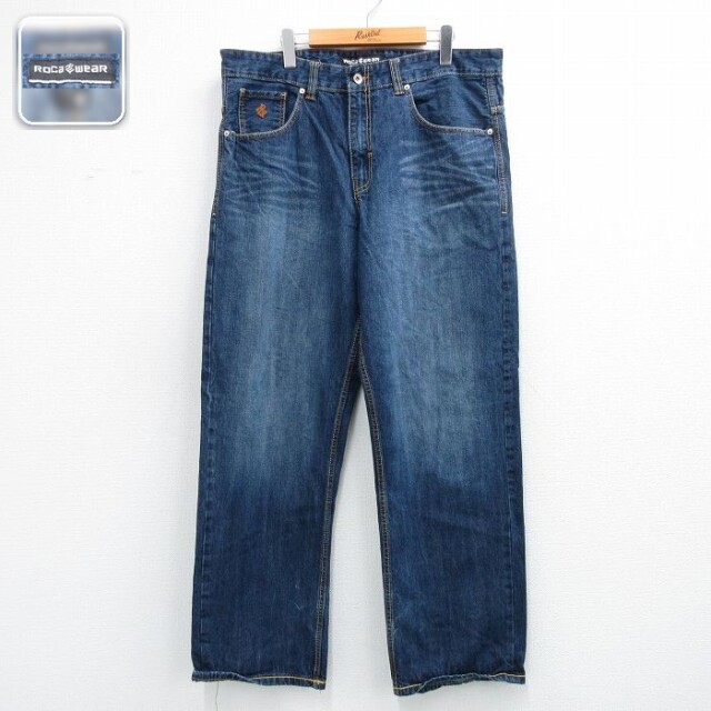 Roca Wear ジーンズ ネイビー 実寸W38 | 古着
