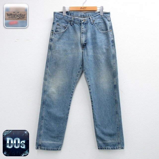 【20%OFF】ラングラー 00s ジーンズ ヒゲ ブルー 実寸W33 | 古着