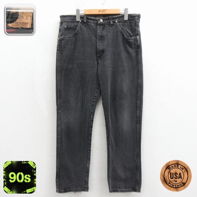 【20%OFF】ラングラー 90s ジーンズ ブラック 実寸W35 | 古着