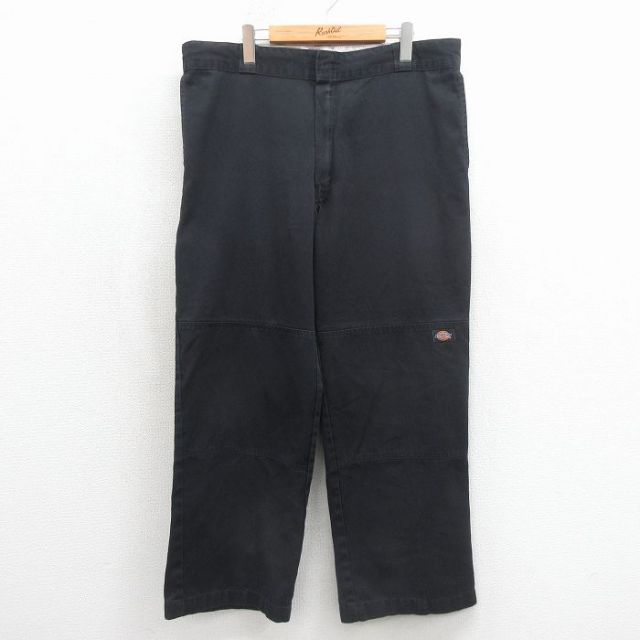 ディッキーズ ワークパンツ ダブルニー ブラック 実寸W37 | 古着