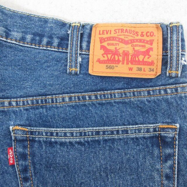 古着通販 W38☆古着 リーバイス Levis 560 ジーンズ コットン ネイビー