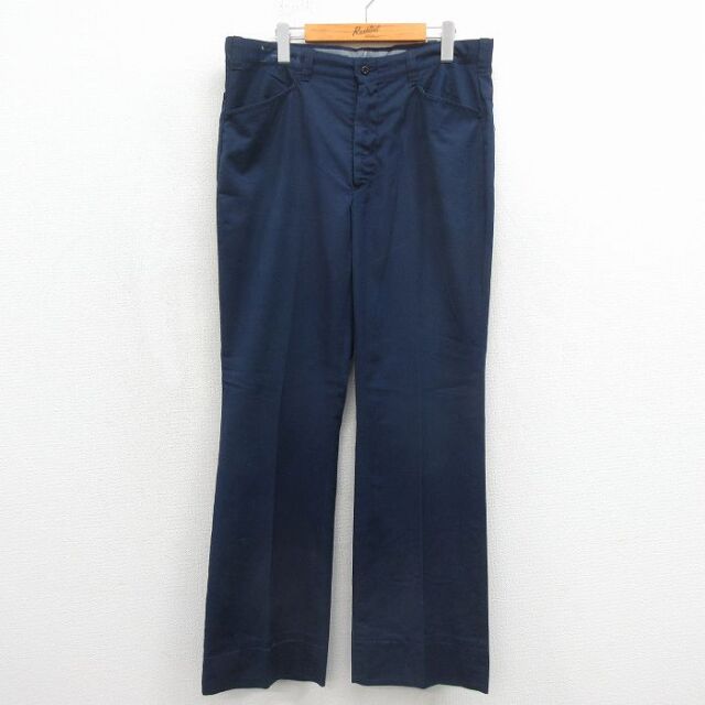 レミニッセンスワークパンツ古着80sネイビーW27REMINISCENCE 古着通販 W35☆古着 ワーク パンツ メンズ 80年代 80s ネイビー