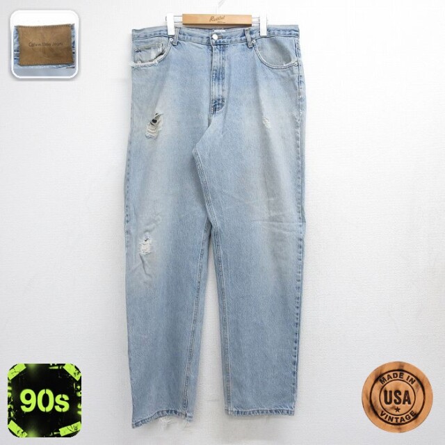 【20%OFF】カルバンクライン 90s ジーンズ ネイビー 実寸W38 | 古着