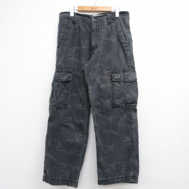 リーバイス 90s カーゴパンツ 迷彩 ブラック 実寸W32 | 古着