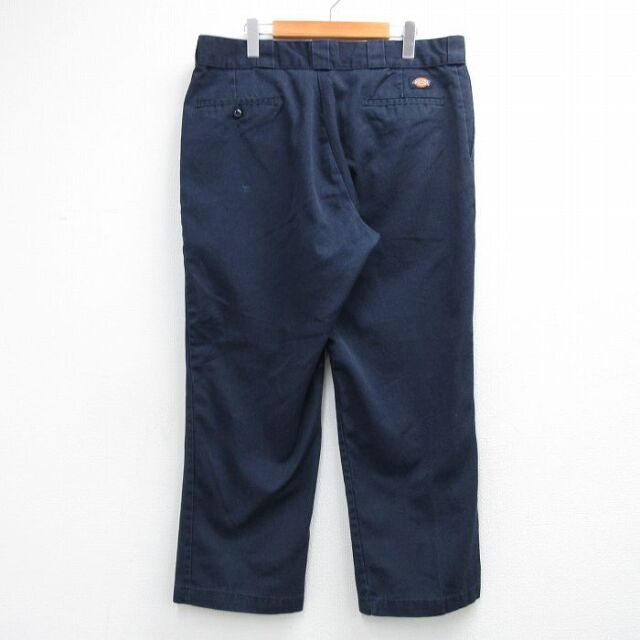 古着通販 W37☆古着 ディッキーズ ワーク パンツ メンズ 874 ネイビー