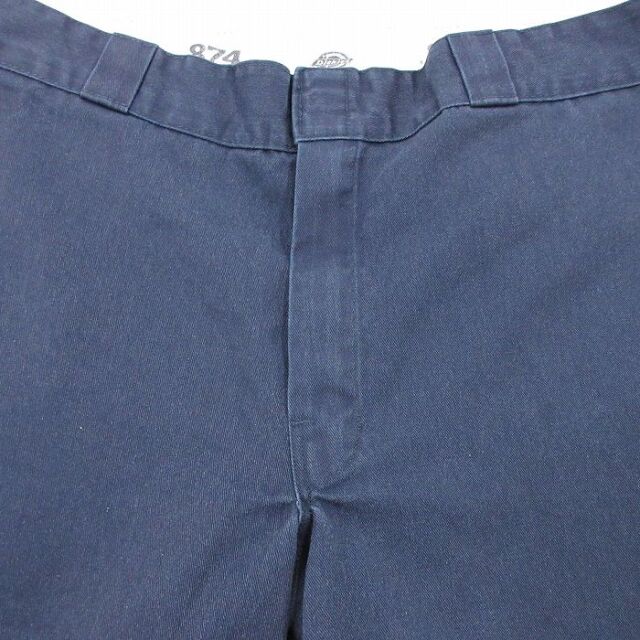 古着通販 W37☆古着 ディッキーズ ワーク パンツ メンズ 874 ネイビー
