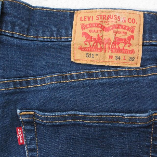古着通販 W33☆古着 リーバイス Levis 511 ジーンズ メンズ ネイビー