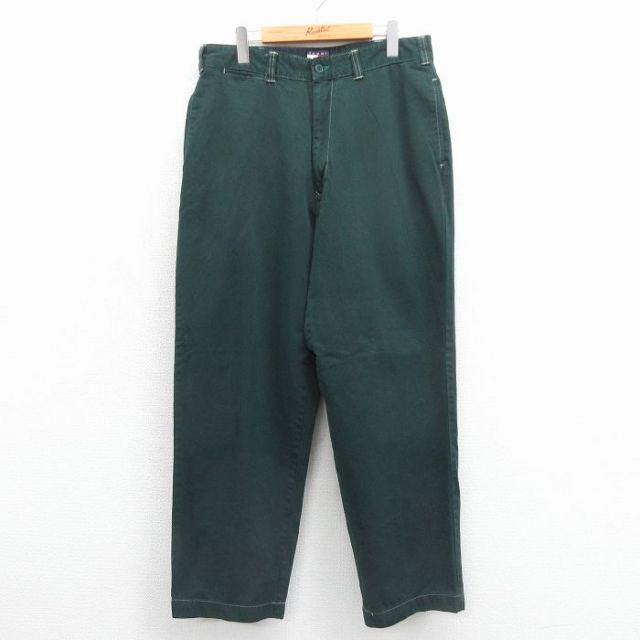 トミーヒルフィガー パンツ グリーン 実寸W34 | 古着