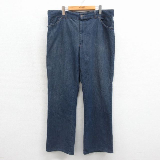 W40★古着 ジーンズ メンズ 80年代 80s 大きいサイズ タロン ネイビー デニム【spe】 26jun17