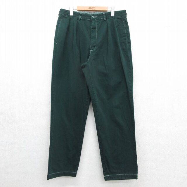 ラルフローレン 90s チノパン グリーン 実寸W34 | 古着