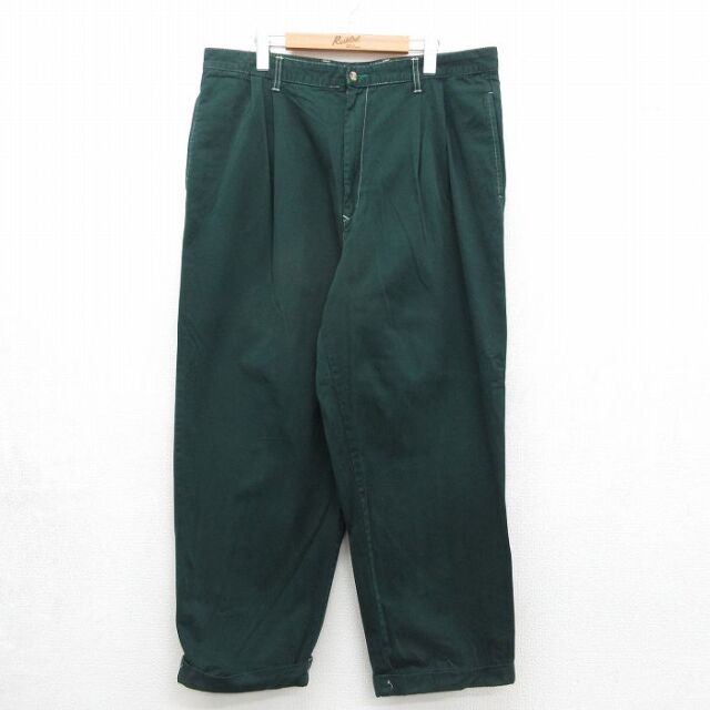 トミーヒルフィガー 90s パンツ グリーン 実寸W37 | 古着