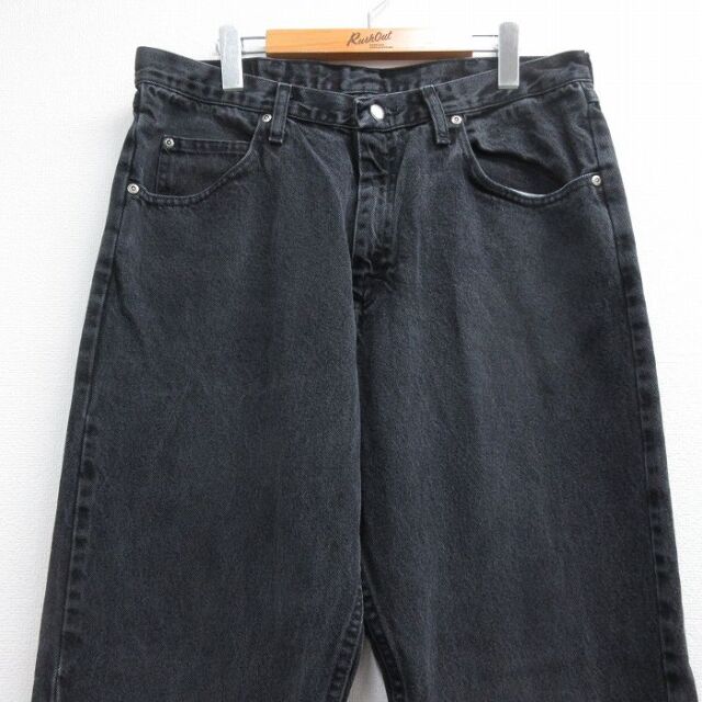 み メンズ Wrangler ラングラー W36 デニム USA製 80s 黒 19698