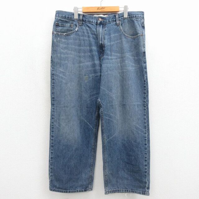 リーバイス569 ジーンズ ヒゲ ネイビー 実寸W38 | 古着