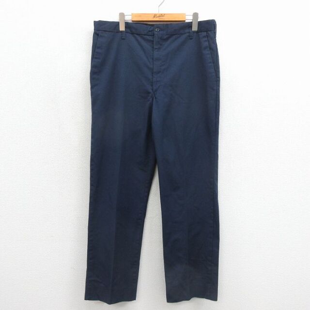 80s ワークパンツ ネイビー 実寸W35 | 古着