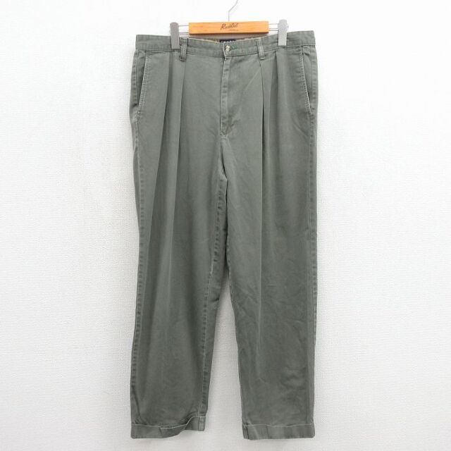 トミーヒルフィガー 90s パンツ カーキ 実寸W34 | 古着