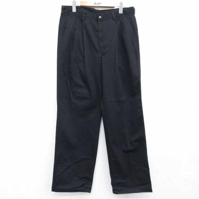 HAGGAR パンツ ブラック 実寸W32 | 古着