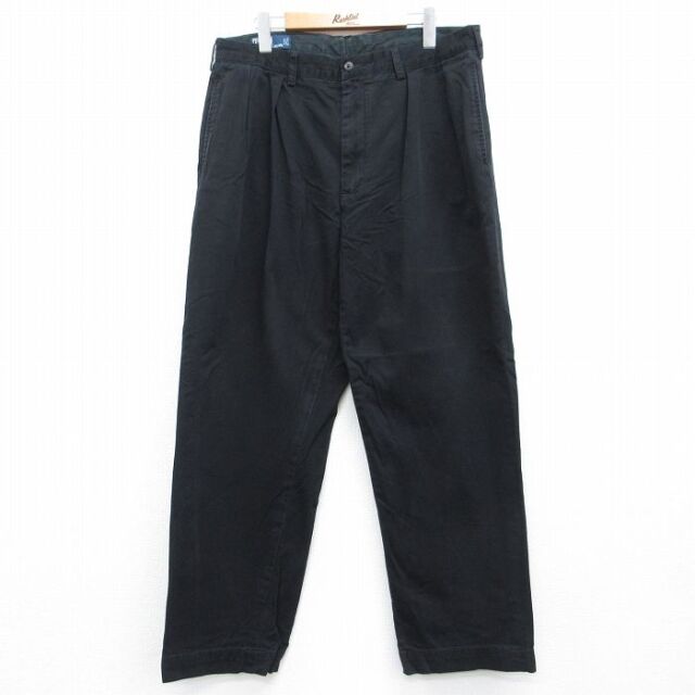 ラルフローレン 90s チノパン ANDREW ブラック 実寸W35 | 古着