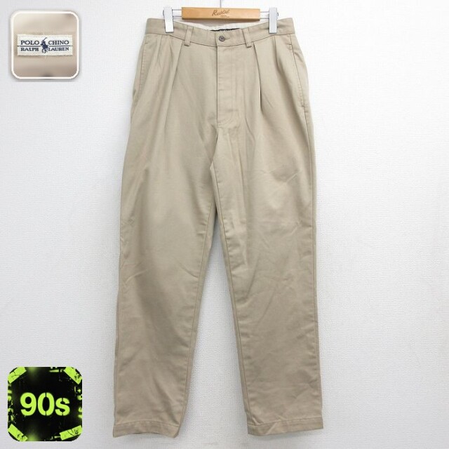 ラルフローレン 90s チノパン ベージュ 実寸W31 | 古着