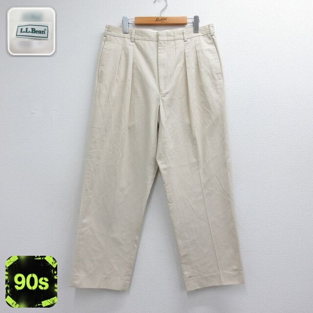 エルエルビーン 90s パンツ ベージュ 実寸W34 | 古着