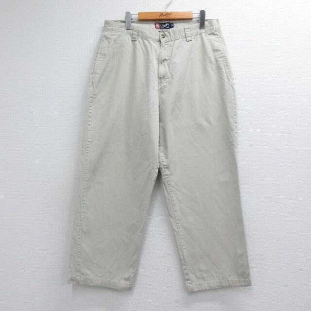 W36★古着 ラルフローレン チャップス ブランド パンツ メンズ 90年代 90s コットン ベージュ 26jul04