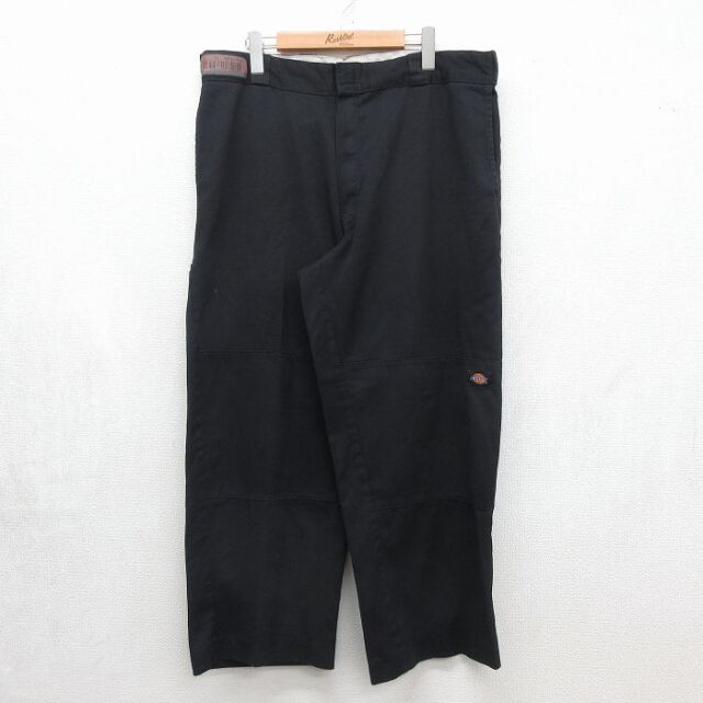 ディッキーズ ワークパンツ ダブルニー ブラック 実寸W38 | 古着