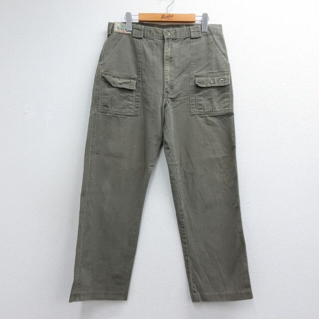 W32★古着 レッドヘッド ブッシュ パンツ メンズ 80年代 80s USA製 タロン カーキ【spe】 26jul08