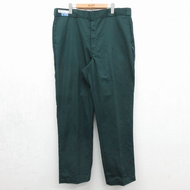 W40★古着 ディッキーズ ワーク パンツ メンズ 90年代 90s 874 大きいサイズ USA製 タロン グリーン【spe】 26jul08