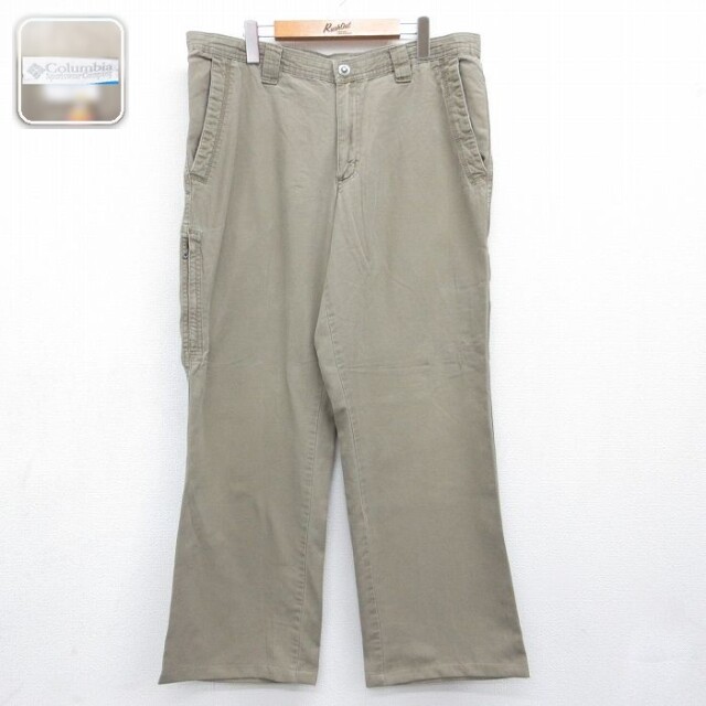 コロンビア ダック地パンツ ブラウン 実寸W37 | 古着