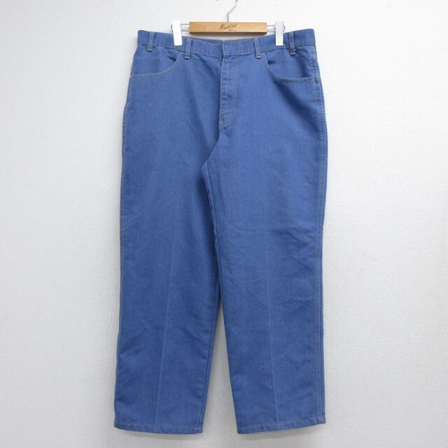 タウンクラフト 90s パンツ ライトブルー 実寸W38 | 古着
