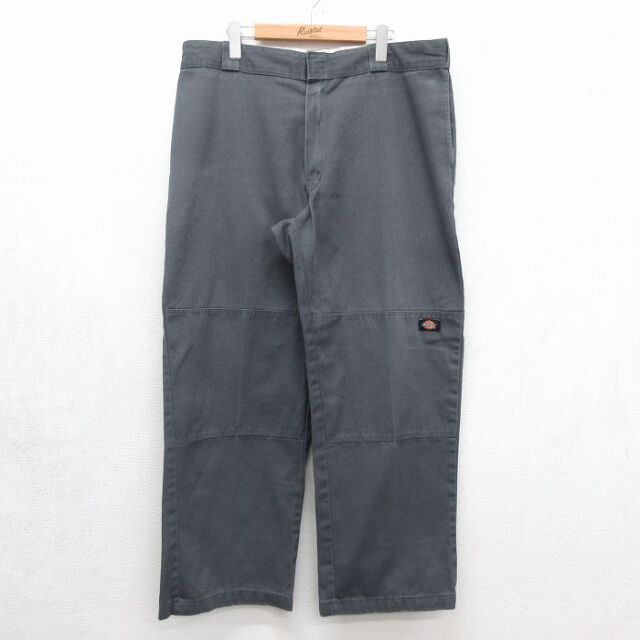 ディッキーズ ワークパンツ ダブルニー グレー 実寸W38 | 古着