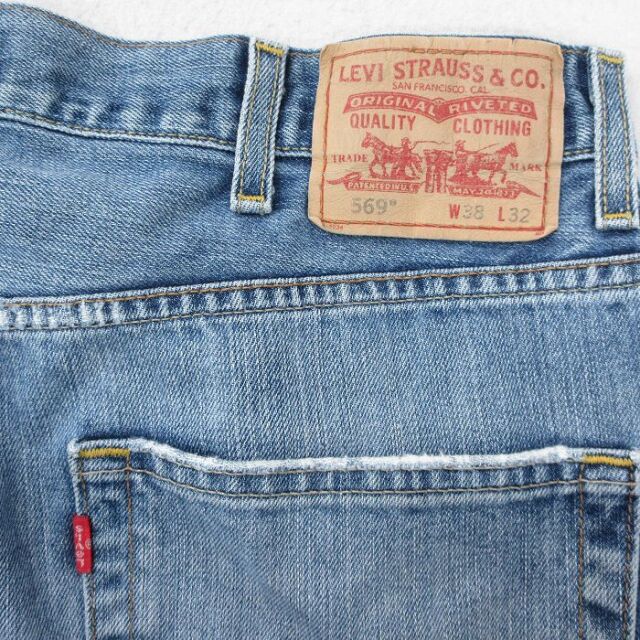 古着通販 W38☆古着 リーバイス Levis 569 ジーンズ メンズ ヒゲ