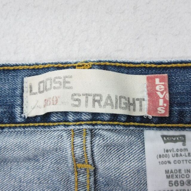 古着通販 W38☆古着 リーバイス Levis 569 ジーンズ メンズ ヒゲ