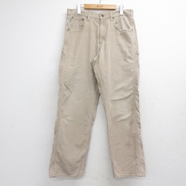 カーハート ペインターパンツ ダック地 ベージュ 実寸W33 | 古着