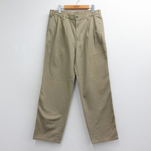 W34★古着 ドッカーズ パンツ メンズ 90年代 90s コットン USA製 ベージュ 26jul21
