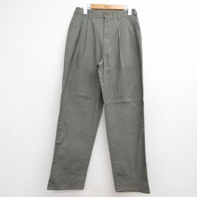 W28★古着 パンツ メンズ 90年代 90s USA製 カーキ 26jul22