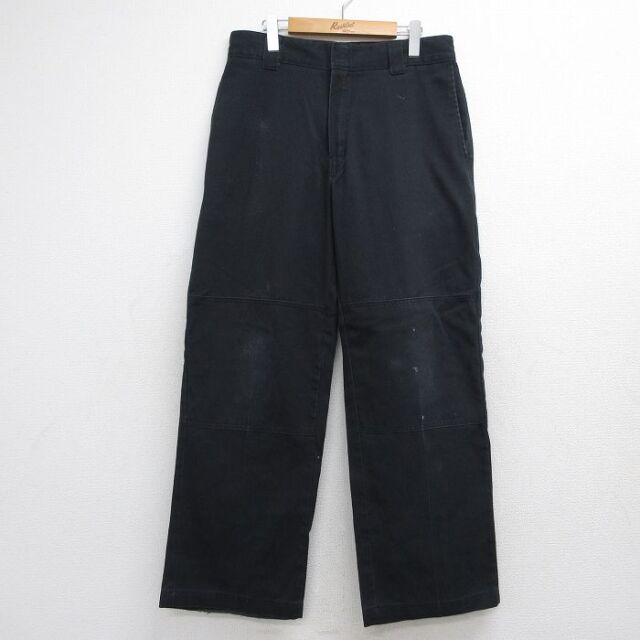 ディッキーズ ワークパンツ ダブルニー ブラック 実寸W32 | 古着