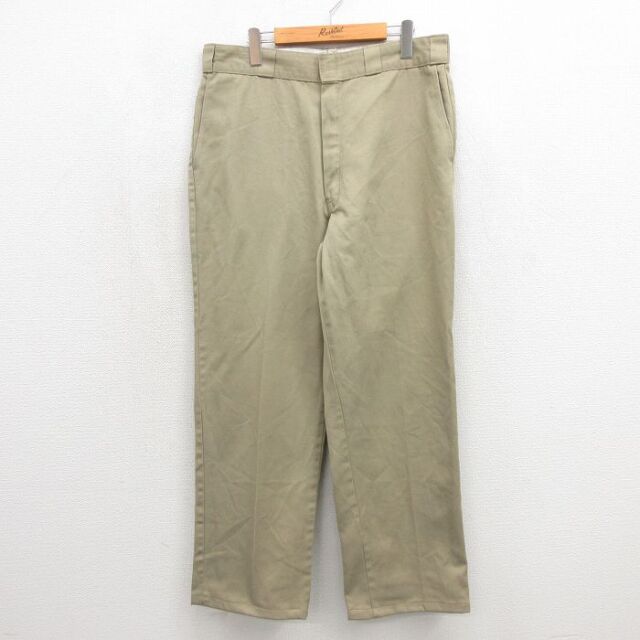 W35★古着 ディッキーズ ワーク パンツ メンズ 90年代 90s USA製 ベージュ【spe】 26jul27
