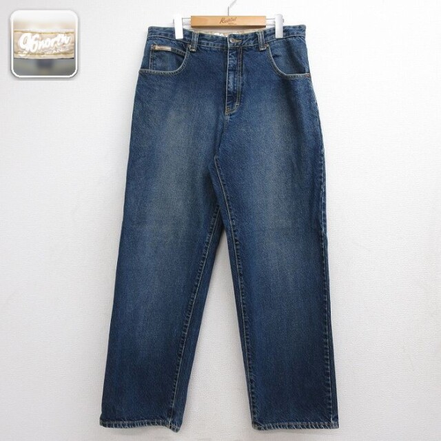 ジーンズ メンズ コットン ネイビー デニム 実寸W34 | 古着