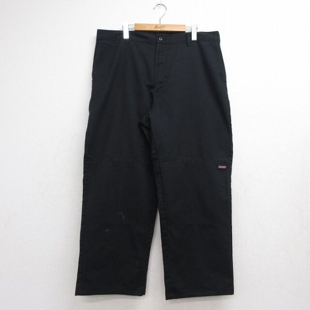 ディッキーズ ワークパンツ ダブルニー ブラック 実寸W38 | 古着