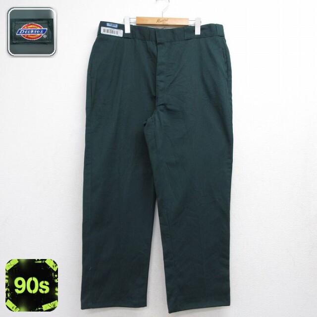 ディッキーズ 90s ワークパンツ グリーン 実寸W39 | 古着