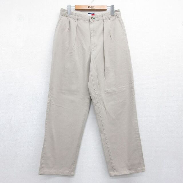 トミーヒルフィガー 90s パンツ ベージュ 実寸W30 | 古着